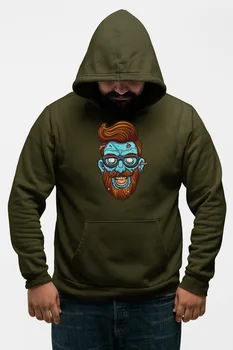 

Angemiel Wear Entel Glasses Zombie Green Men 'S Hooded Sweatshirt
