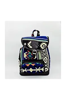 

Authentic Light Blue Color Patterned Women Backpack for School or Daily Use