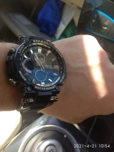 SMAEL-reloj deportivo para hombre, cronógrafo militar, resistente al agua, 5Bar, doble horario, despertador, 1803