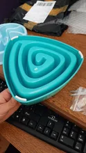 Tazón de entrenamiento de comida lenta triangular para perros, cachorros y gatitos cuenco de alimentación de plástico para, cuencos de entrenamiento para evitar Choke