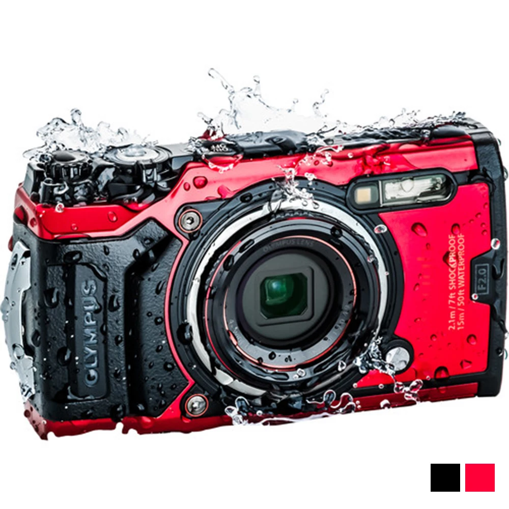 Компактный цифровой фотоаппарат Olympus Tough TG-6(черно-красный