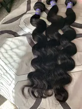 Longqi-mechones de pelo ondulado brasileño extensiones de pelo ondulado mechones Remy, pelo Natural negro, extensiones de cabello humano mechones de 8 - 30 pulgadas