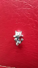 Bangle Charm Bracelet Animal-Beads Kitty 925-Sterling-Silver Bamoer Cute Original Gifts