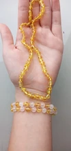 HAOHUPO-collar de dentición de ámbar del Caribe para mujer, Original, certificado de suministro, cristal Rosa + pulsera de ámbar dorado para regalo de bebé