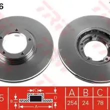 TRW DF2786 Диск тормозной передн FORD: TRANSIT c бортовой платформой 94-, TRANSIT автобус 94-00, TRANSIT фургон 94-00