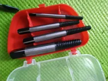 Extractor de tornillos dañados de acero, guía de broca, Extractor de pernos rotos, juego fácil de quitar, 5 unidades