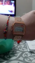 Reloj Digital de lujo de oro rosa para mujer, pulsera electrónica LED de acero ultrafino, luminoso