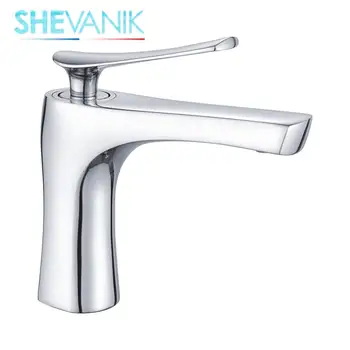 

SHEVANIK basin mixer, Basin faucet with nut, brass faucet for hot and cold water tap sink,mixer composition brass, chrome coating,bathroom sink faucet S9601