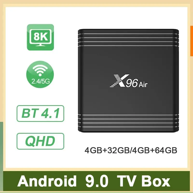 ТВ-приставка X96 Air IP QHDTV 4 Гб 64 ГБ 32 S905X3 четырехъядерная 2 4G/Φ WIFI BT HDR медиаплеер 8K Android