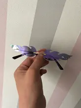 De lujo de ojo de gato gafas de sol de las mujeres Vintage de diseñador de marca sin montura fuego gafas de sol de moda lente espejo estrecha gafas UV400