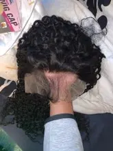 Lucky Queen-pelucas de cabello humano con ondas profundas, encaje de colores frontales, prearrancado, transparente, para mujeres negras