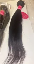 Pelo recto mechones con cierre brasileño extensiones de pelo ondulado mechones con cierre Jet Back extensiones de cabello humano mechones con cierre cabello Remy