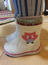 Shoes Boots Girls Childrens Mmnun Winter Wool for with Owl Warm ML9439 Size-23-32