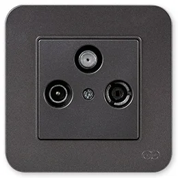 

PnpnElectrıc Gns Radius Metallic Smoked Gray Terminated Satellite Socket (Sat-TV-Radio) TV-R-SELL Socket Ending