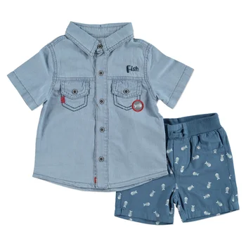 

ebebek Overdo Fish Printed Short Sleeve Baby Shirt Set