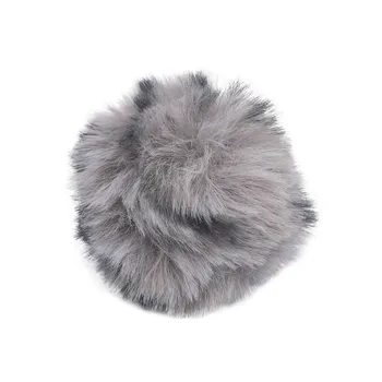 

Ar528 pompon artificial fur, leopard, 5 cm 2 pcs/pack (gray)
