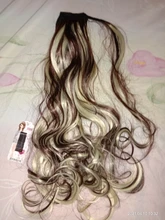 LISIHAIR-Extensión de cabello sintético ondulado largo para mujer, coleta envolvente, cola de caballo falsa