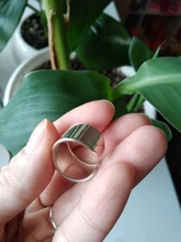 RYOUCUTE auténtica plata pura joyería de Color Simple coreano grande suave Anillos para las mujeres boda dedo anillo abierto Anillos Anelli