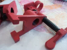 Abrazadera de tubo de pegamento de madera de liberación rápida, juego de abrazadera de Metal y madera de hierro de alta resistencia, Base ancha, banco de trabajo de carpintería, 26,5mm, 3/4 pulgadas, 4 Uds.