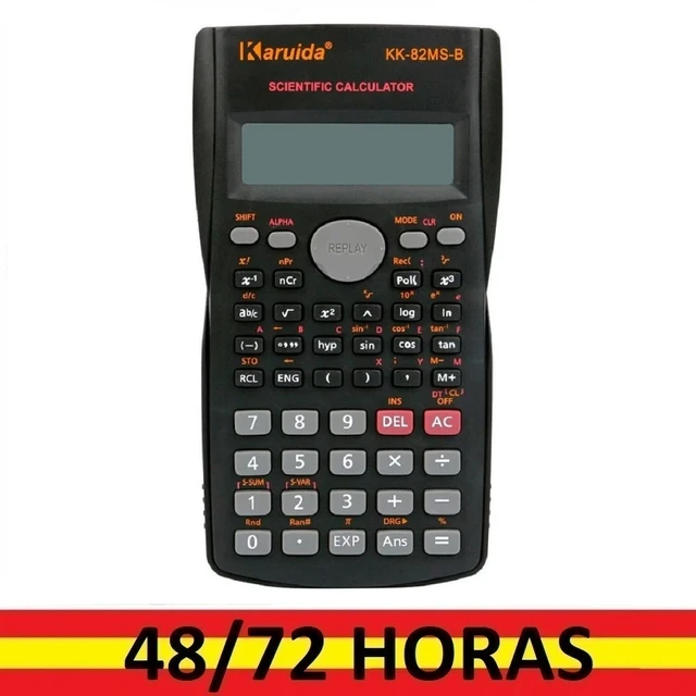 Calculadora Preta Científica 240 Funções A Bateria Cor Preta