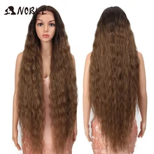 Noble-Peluca de Cosplay sintética para mujeres negras, pelo largo y rizado de 42 pulgadas, color rubio, degradado