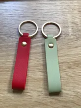 LLavero de cuero sintético para hombre y mujer, 8 colores, regalo de negocios, llavero para hombre y mujer, correa para llave de coche, billetera para la cintura, llaveros