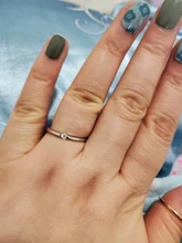 SILVERHOO-925 anillos de plata esterlina de Plata de Ley 925 con circón redondo geométrico, joyería fina minimalista