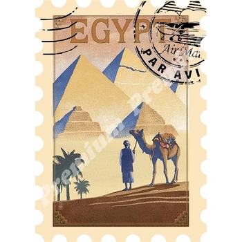 

Egypt vinyl souvenir magnet vintage tourist poster