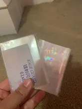Película de tarjeta parpadeante láser de vidrio de Gema rota, funda holográfica para tarjeta de foto, Idol, Tarot, YGO Ultra, Protector de tarjeta, 100 Uds.
