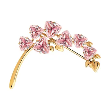 

Brooch Sokolov in Gold with cubic zirconia Swarovski,Crystals, fashion jewelry, gold, 585, women's male