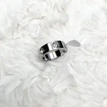 FYSARA-anillo de acero inoxidable con Circonia cúbica para hombre y mujer, sortija de amor, Color oro rosa, cristal, marca de lujo, regalo de boda