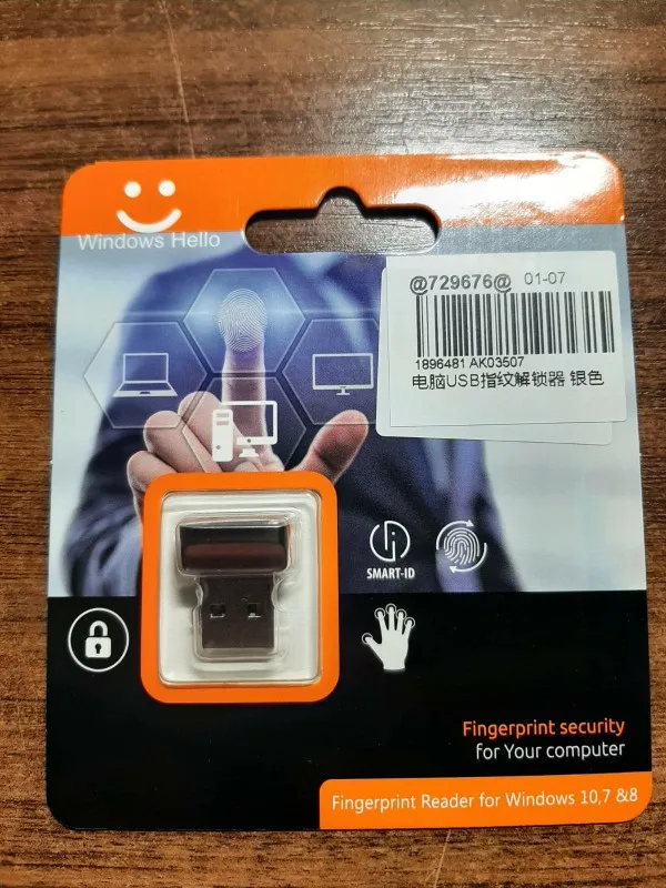 Отзыв о товаре USB-считыватель отпечатков пальцев для безопасных ключей Windows, биометрический сканер отпечатков пальцев, сенсорный модуль для мгновенного прикосновения, простой в использовании, 1 шт. от пользователя E***a