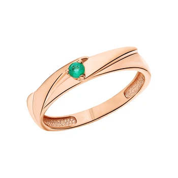 

Gold ring with emeralds sunlight sample 585