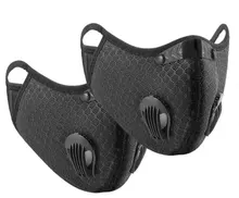 Mascarilla de cara de ciclista para hombre, máscara con filtro para polvo, deporte, lavable, reutilizable, filtros de carbón activado
