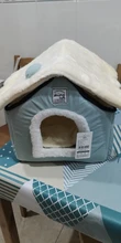 HOOPET-casa de perro para interior, cálida perrera, nido de cueva de Gato, nido de conejo, esterilla extraíble lavable, cama de dormir acogedora para gatos