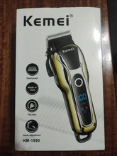 Kemei-cortadora de pelo profesional para hombre, máquina para cortar el pelo, recortadoras eléctricas, con pantalla LCD, para peluquero, 5