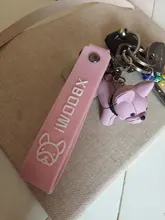 Moda Punk llavero de Bulldog Francés de cuero de la PU perro llaveros para las mujeres bolso colgante joyas baratija del coche de los hombres, anillo de clave de la cadena