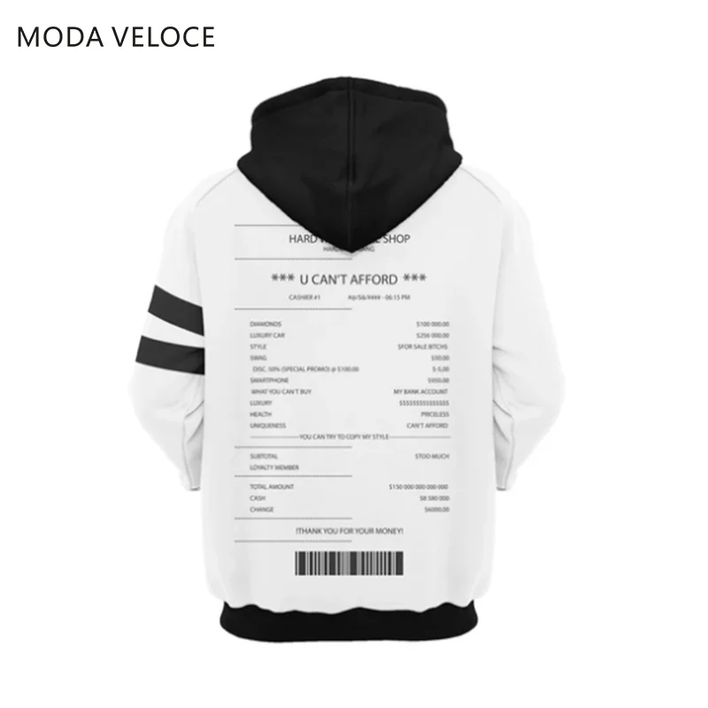 MODAVELOCE Bill худи полиэстер шерстяные худи для мужчин бренд аниме Белый свитер пуловер