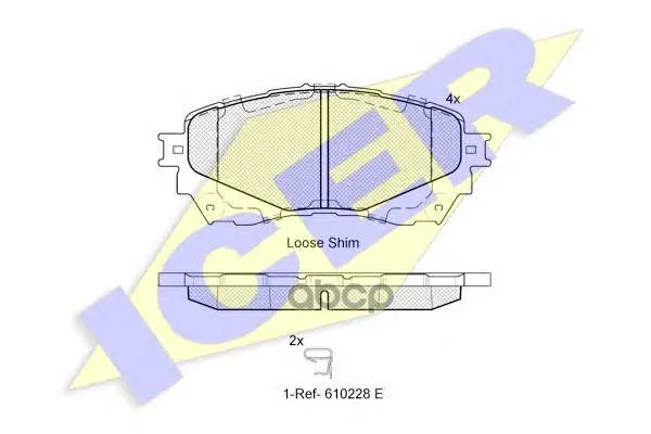 182126_колодки Дисковые Передние! Mazda 6 2.0/2.2d 12# Icer 182126 Icer арт. 182126