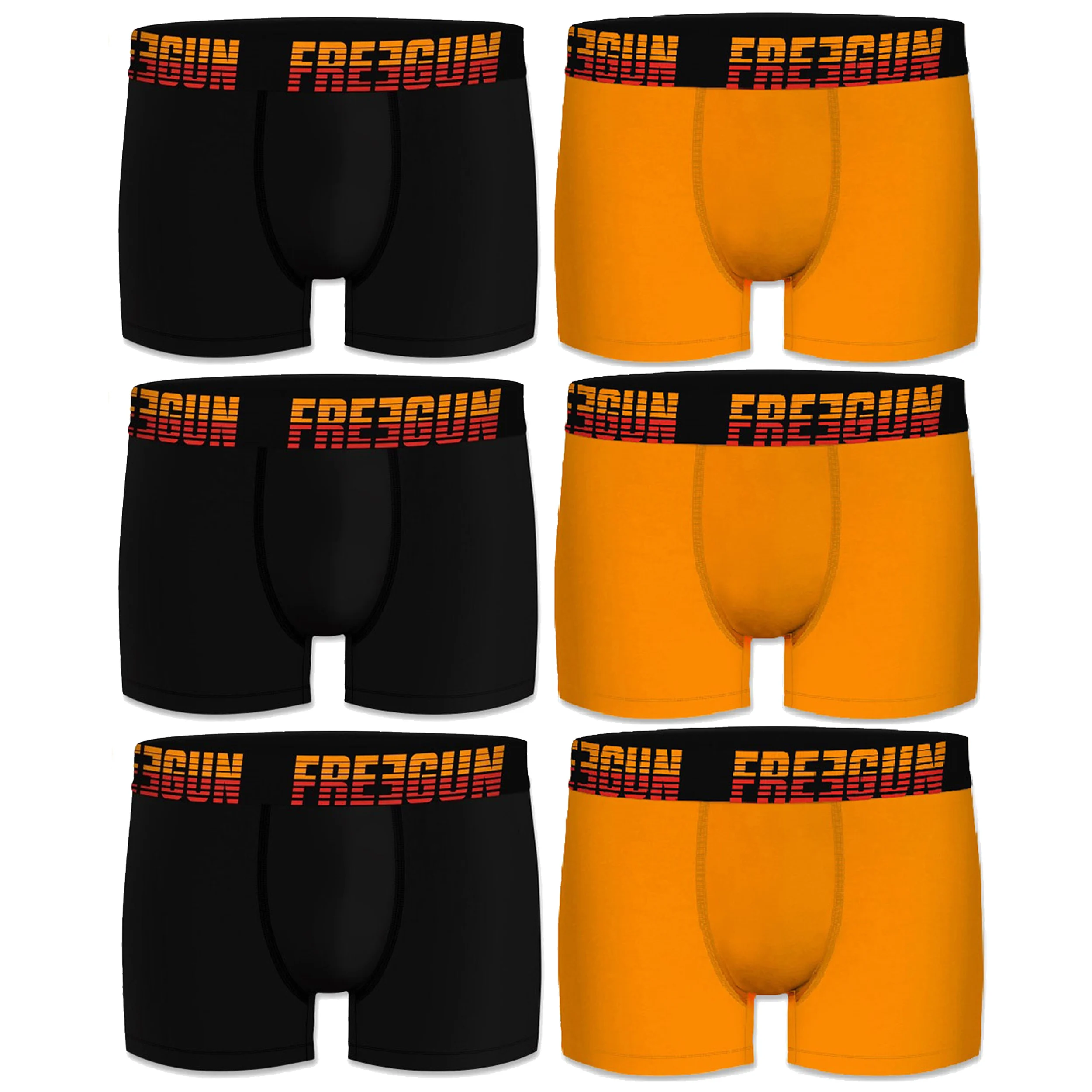 FREEGUN Boxers type boxer pack 2/6 units in various Colour plain basic