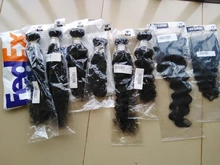 8-28 30 40 pulgadas paquetes de ondas profundas con cierre de pelo brasileño rizado 100% humano onda de agua 3 4 paquetes de tejido y cierre de encaje