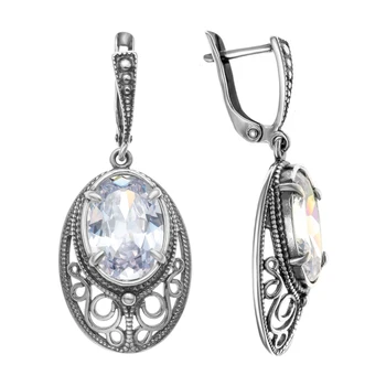 

Earrings made of silver with cubic zirconia