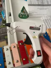 NEWACALOX 20 W UE/EE.UU. Plug Hot Melt Pegamento Pistola con 20 unids 7mm barra de Pegamento Industrial Mini Pistolas de Termo Gluegun Calor Temperatura herramienta