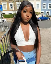 Pelucas de cabello humano con encaje Frontal transparente HD para mujer, prearrancado, 180%, 13x4, peluca recta brasileña, cabello Remy Pizazz