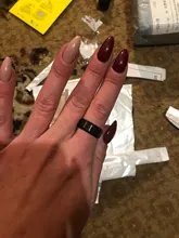 Anillo de acero inoxidable negro para hombre y mujer, joyería con abalorio, 2017