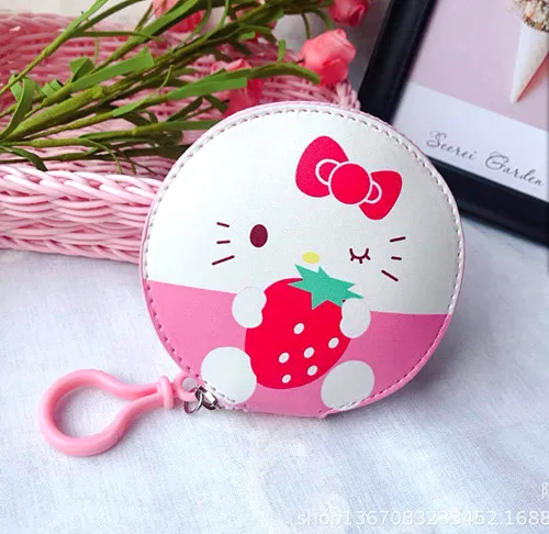 Hello kitty мультфильм pu кожа Монета Сумка Кошелек держатель для наушников ключ сумка XK-0862