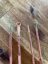 4 unids/set Blackhead Comedone acné aguja removedor de Clip grano cuchara para herramienta para cuidado de la piel Facial agujas Facial limpiador de poros