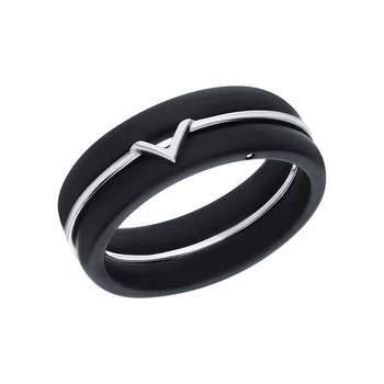 

Silver ring with ceramics sunlight