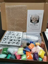 LMDZ aguja Felting Kit, lana Roving 40 colores Set, aguja para fieltro para principiantes Kit, herramientas de fieltro de lana con herramienta para fieltro instrucciones