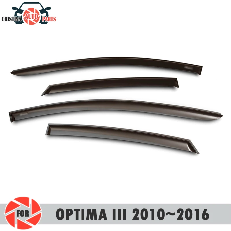 Venster deflector voor Kia Optima III 2010 ~ 2016 regen deflector vuil bescherming auto styling decoratie accessoires lijstwerk Venster deflector voor Kia Optima III 2010 ~ 2016 regen deflector vuil bescherming auto styling decoratie accessoires lijstwerk